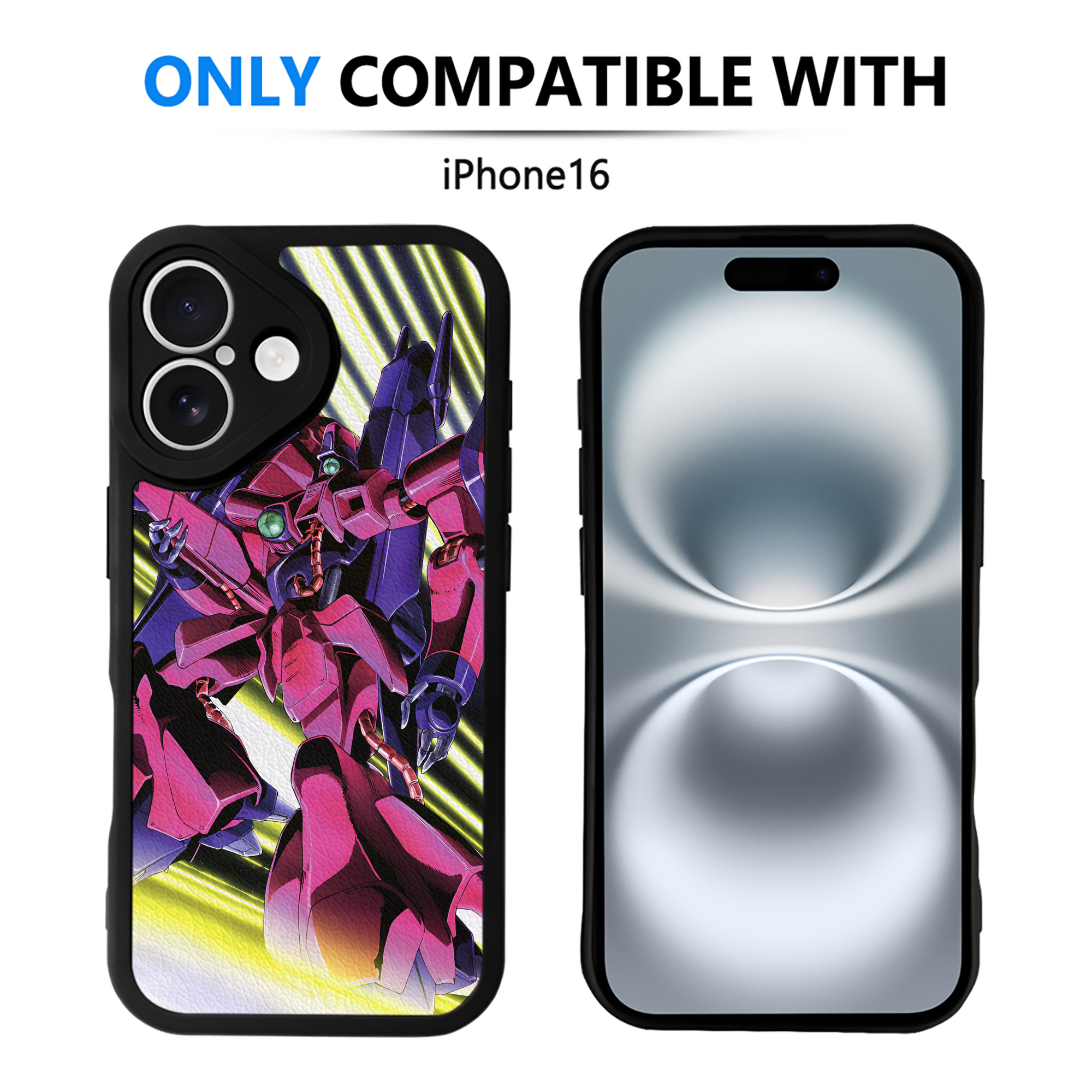 （画像用） 機動戦士ガンダム Mobile Suit Gundam 【iPhone 16シリーズ対応】シリコンスマホケース（レザー調） 材質：シリコン